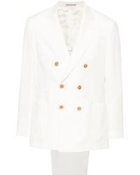 Brunello Cucinelli - Double-Breasted Linen Suit - Lyst