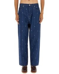 Drole de Monsieur - "Le Jean Baggy Monogramme" Pants - Lyst