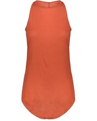 Rick Owens - Fine-knit Tank Top In Orange Clothing - Lyst
