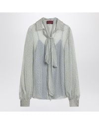 Gucci - Floral Print Chiffon Silk Shirt - Lyst