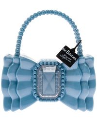 forBitches For Bitches Woman's Light Blue Glittered Rubber Handbag