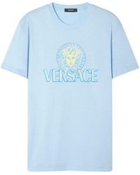 Versace - Cotton T-Shirt With Medusa Print - Lyst
