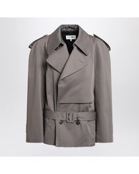 MM6 by Maison Martin Margiela - Short Double-Breasted Trench Coat - Lyst