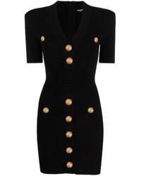 Balmain - Mini Knit' Dress - Lyst