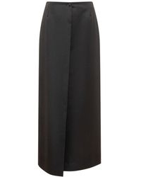 スカート GIVENCHY FW23 Long skirt back slit (BW40RA14RQ 001) Givenchy Long Pleated Skirt in Black | Lyst