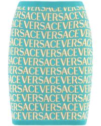 Versace - Knitted Mini Skirt - Lyst