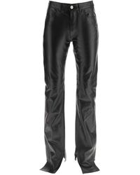 The Attico - High Waist Leather Trousers - Lyst