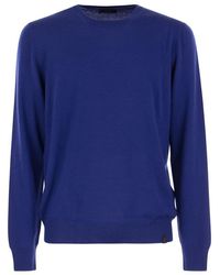 Fay - Wool Crew-neck Pullover - Lyst