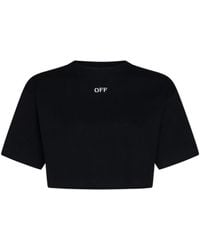 Off-White c/o Virgil Abloh - Off White T-shirts And Polos Black - Lyst