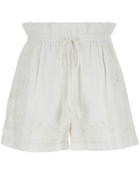 Twin Set - Shorts With Drawstring And Embroideries - Lyst
