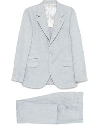Brunello Cucinelli - Linen Single-breasted Suit - Lyst