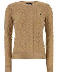 Polo Ralph Lauren - Cable Wool And Cashmere Crewneck Jumper - Lyst