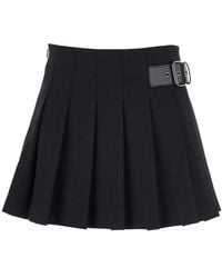 DUNST - Skirt With Adjustable Side Belt And Pleated Details - Lyst