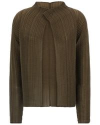 Issey Miyake - 'Wooly Pleats-58' Cardigan - Lyst