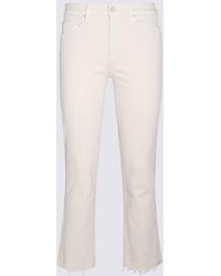Mother - Cream Denim The Raskal Ankle Snipped Jeans - Lyst