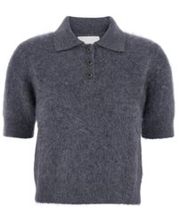 Lisa Yang - 'Carolyn' Polo Shirt-Style Sweater With Short Sleeves And Classic Collar - Lyst
