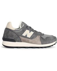 New Balance - '475' Grey Fabric And Suede Sneakers - Lyst