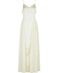 ROTATE BIRGER CHRISTENSEN - Polyester Evening Dress With Lace Accents - Lyst