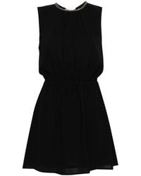 Liu Jo - Short Cut-Out Dress With Chain And Ruches - Lyst