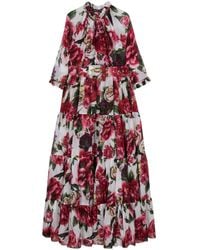 Samantha Sung - Floral Print Long Dress - Lyst