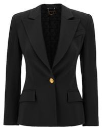 Elisabetta Franchi - Stretch Viscose Blazer - Lyst
