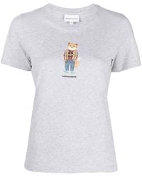 Maison Kitsuné - T-Shirt With Print - Lyst