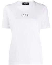 Camiseta DSquared² de Algodón de color Negro Mujer Ropa de Camisetas y tops de Camisetas 