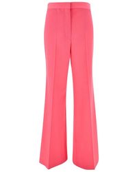 Stella McCartney - 'iconic' Salmon Pink Tailored Flared Pants In Stretch Wool Woman - Lyst