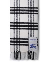 Burberry - White Wool Scarf - Lyst