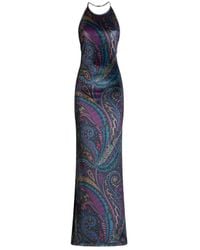 Etro - Long Dress With Paisley Print - Lyst