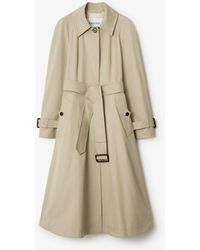 Burberry - Long Gabardine Ellingham Fit-And-Flare Car Coat - Lyst