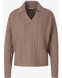 Peserico - Cable Knit Sweater - Lyst