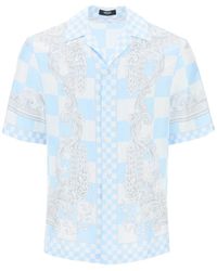 Versace - Printed Silk Bowling Shirt In Eight - Lyst