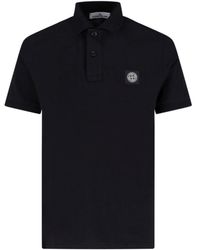 Stone Island - T-shirts And Polos Black - Lyst