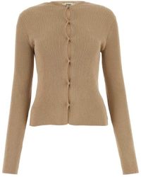 Fendi - Ribbed Cardigan Sweater, Cardigans - Lyst