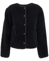 Blazé Milano - 'Tatoosh' Shearling Jacket With Two Front Welt Pock - Lyst