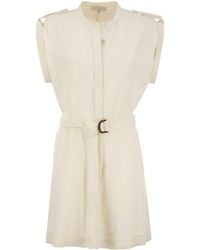 Antonelli - Linen And Cotton Blend Overalls - Lyst
