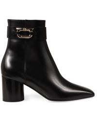 Ferragamo - Leather Ankle Boots - Lyst
