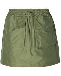 Moncler - Cotton Blend Cargo Miniskirt - Lyst