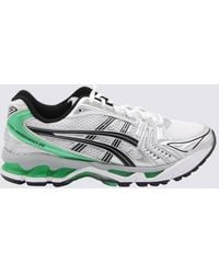 Asics - White And Green Gel-kayano Sneakers - Lyst