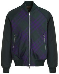 Burberry - Wool Bomber Jacket - Lyst
