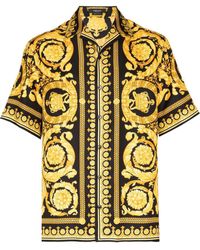 Versace Barocco Print Silk Shirt - Multicolour