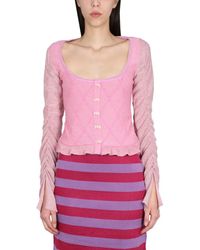 Cormio - Cardigan With Ruffled Sleeve - Lyst