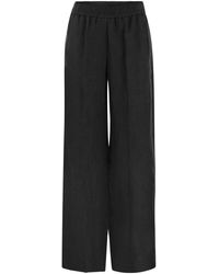 Brunello Cucinelli - Pyjama Loose Trousers In Linen Chevron - Lyst