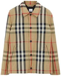Burberry - Check-pattern Shirt Jacket - Lyst