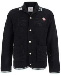 CASABLANCA - Cardigan With Logo Patch On The Front - Lyst