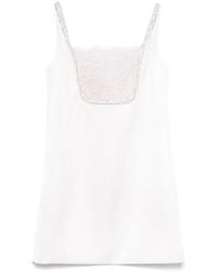 Self-Portrait - Satin Bow Mini Dress - Lyst