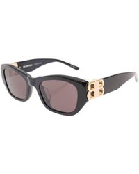 Balenciaga - 'dynasty 0311sk' Black Cat-eye Sunglasses With Bb Logo In Acetate Woman - Lyst