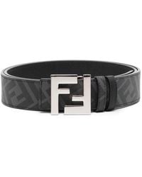 Fendi - Ff-logo Reversible Leather Belt - Lyst