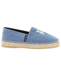 Palm Angels - Denim Espadrilles With Embroidered Logo - Lyst